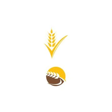 Wheat Logo Template vector symbol 库存插图