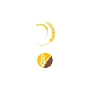 Wheat Logo Template vector symbol 库存插图
