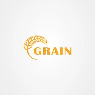 Wheat logo vector illustration isolated on white background Illustrazione stock