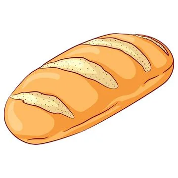 Wheat long loaf Stock Illustration