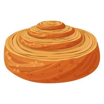 Wheat muffin sweet bun. Vector illustration on a white background Stock Illustration