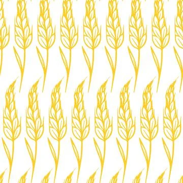 Wheat Natural Seamless Pattern Stock Illustration