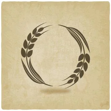 Wheat old background Illustrazione stock