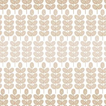 Wheat or barley, endless rye spikelets doodle hand drawn background. Wheat ears Stock Illustration