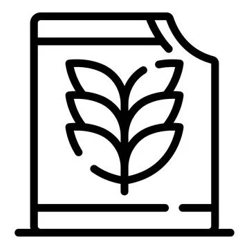 Wheat package cereal flakes icon, outline style Stock Illustration