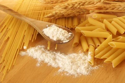 Wheat Pasta Noodles Stock Photos