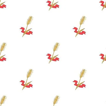 Wheat pattern seamless vector Stock Illustration