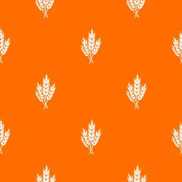 Wheat pattern vector orange イラスト素材