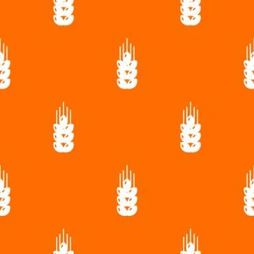 Wheat pattern vector orange Stock Illustration