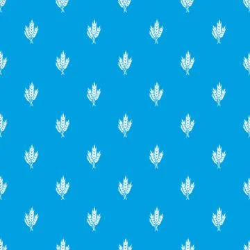 Wheat pattern vector seamless blue 스톡 일러스트