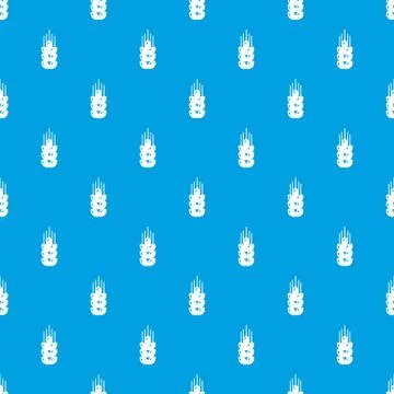 Wheat pattern vector seamless blue Stock Illustration