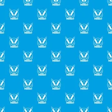 Wheat pattern vector seamless blue 스톡 일러스트