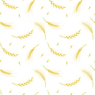 Wheat pattern on a white background. Stock Illustration