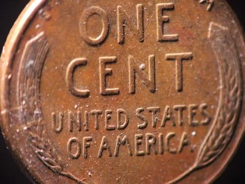 Wheat Penny Macro Stock Photos