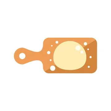 Wheat pin dough icon flat vector. Bake board Stock Illustration