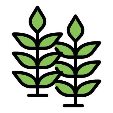 Wheat plant icon vector flat Stock Illustration