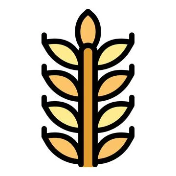 Wheat plant icon vector flat Ilustración de archivo