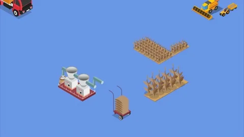 Wheat process be flour in the factory 스톡 동영상 219377529