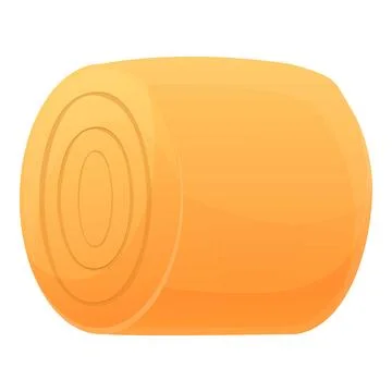 Wheat roll icon, cartoon style Illustrazione stock