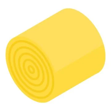 Wheat roll icon, isometric style Stockillustratie