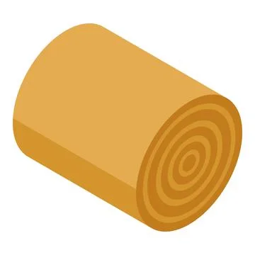 Wheat roll icon, isometric style Stockillustratie