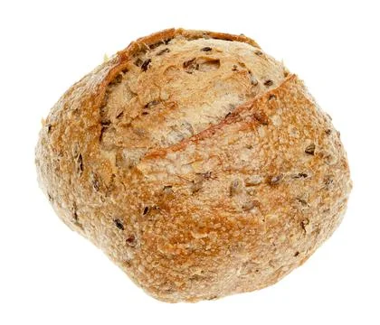 Wheat round bread with sprouted grains and sunflower seeds Stock Photos
