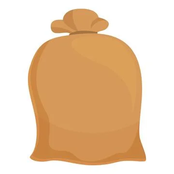 Wheat sack icon cartoon vector. Bakery production plant Stock Illustration