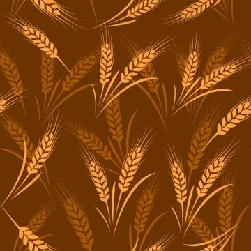 Wheat seamless Stock Illustration