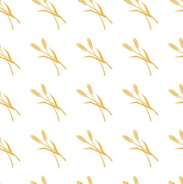 Wheat seamless pattern. Vector illustration. Stock Illustration