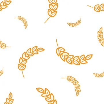 Wheat seamless pattern. Vector illustration on isolated background 스톡 일러스트