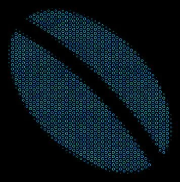 Wheat Seed Collage Icon of Halftone Spheres Illustrazione stock