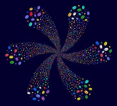 Wheat Seed Cycle Fireworks 스톡 일러스트