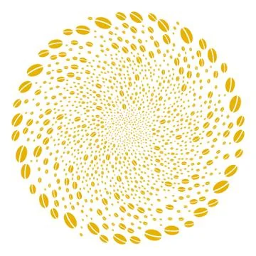 Wheat Seed Swirl Exploding Globula Stock Illustration