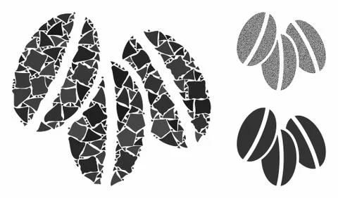 Wheat seeds Composition Icon of Irregular Elements 스톡 일러스트