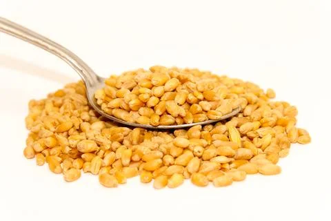 Wheat seeds image with selective focus Stockfoto's