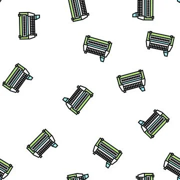 Wheat separation industrial tool vector seamless pattern 스톡 일러스트