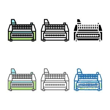 Wheat separation variants industrial tool color icon vector Stock Illustration