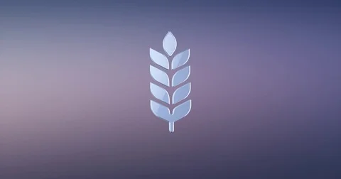 Wheat Silver 3d Icon Video stock 74313987