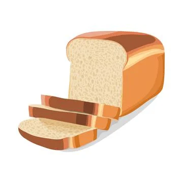 Wheat sliced bread icon, cartoon style Illustrazione stock