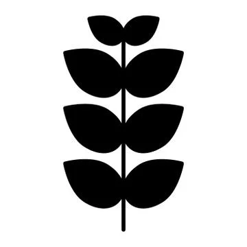 Wheat solid icon. Agriculture vector illustration isolated on white. Ears of Stock Illustration