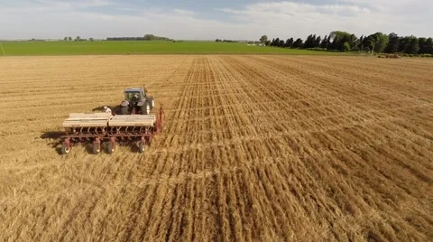 Wheat Sowing Aerial Scene 스톡 동영상 63082987