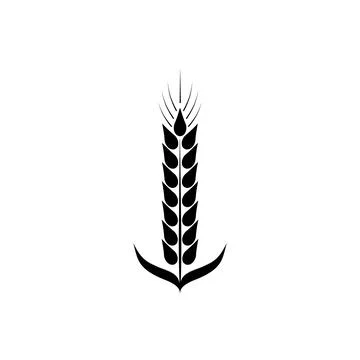 Wheat spikelets line icon. Wheat farm symbol. Liner style. Vector illustratio Stock Illustration