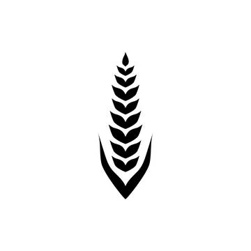 Wheat spikelets line icon. Wheat farm symbol. Liner style. Vector illustratio Stock Illustration