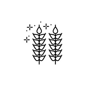 Wheat, spikes icon. Simple line, outline vector of Thanksgiving day icons for ui Stockillustratie