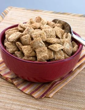 Wheat squares for breakfast Stock Photos