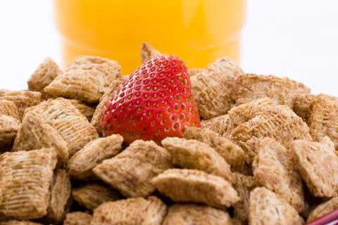 Wheat squares for breakfast Stock Photos