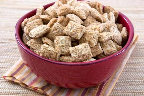 Wheat squares for breakfast Stock Photos