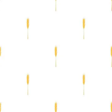 Wheat stalk pattern seamless vector 스톡 일러스트
