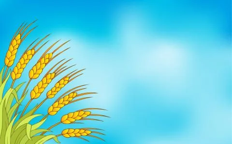 Wheat theme image - illustration. Illustrazione stock