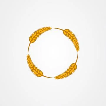 Wheat vector illustration isolated on white background Stock Illustration